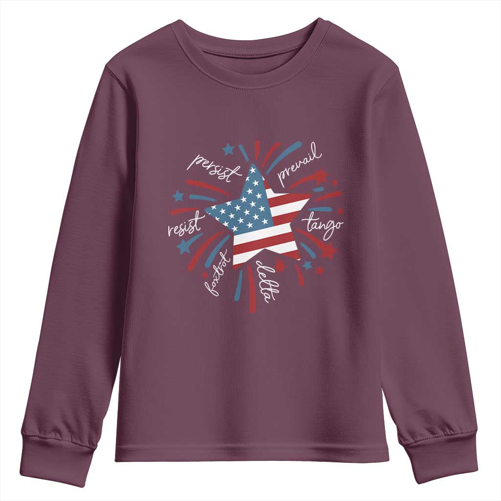 Funny 4th of July Fireworks Foxtrot Delta Tango Youth Sweatshirt - Wonder Print Shop
