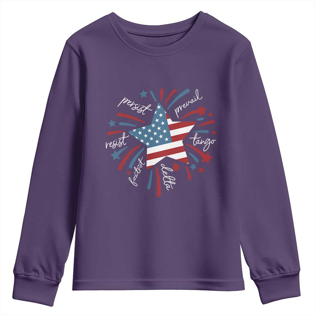Funny 4th of July Fireworks Foxtrot Delta Tango Youth Sweatshirt - Wonder Print Shop