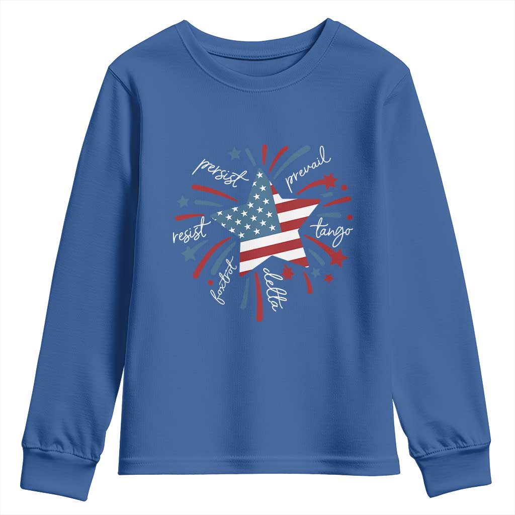 Funny 4th of July Fireworks Foxtrot Delta Tango Youth Sweatshirt - Wonder Print Shop