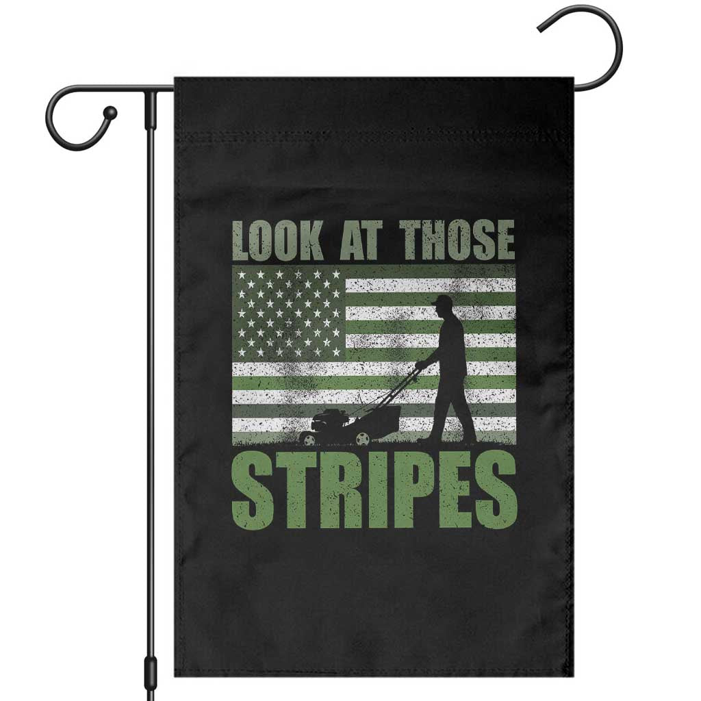 Funny Gardening Lawn Mower Garden Flag Look At Those Stripes American Flag - Wonder Print Shop