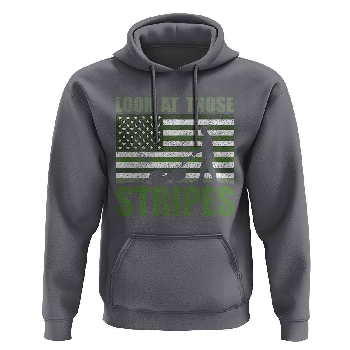 Funny Gardening Lawn Mower Hoodie Look At Those Stripes American Flag - Wonder Print Shop