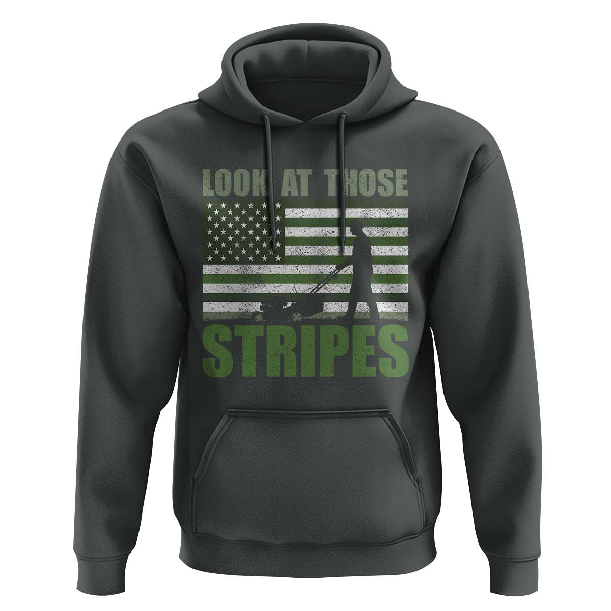 Funny Gardening Lawn Mower Hoodie Look At Those Stripes American Flag - Wonder Print Shop