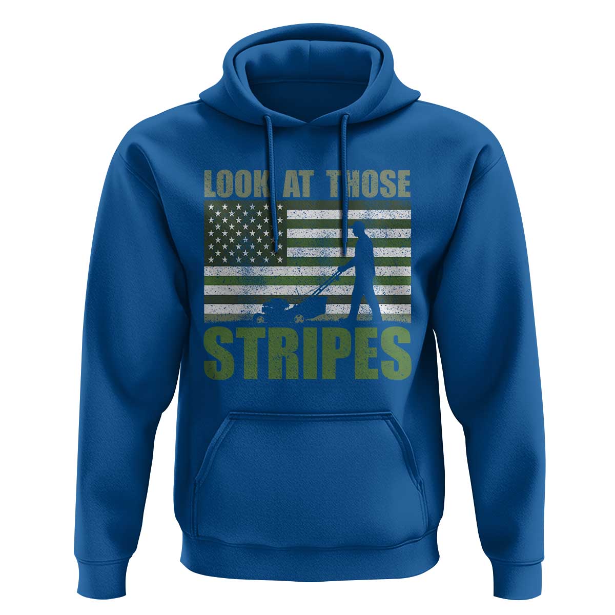 Funny Gardening Lawn Mower Hoodie Look At Those Stripes American Flag - Wonder Print Shop