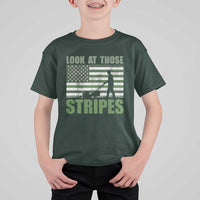 Funny Gardening Lawn Mower T Shirt For Kid Look At Those Stripes American Flag - Wonder Print Shop