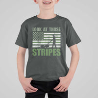 Funny Gardening Lawn Mower T Shirt For Kid Look At Those Stripes American Flag - Wonder Print Shop