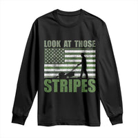 Funny Gardening Lawn Mower Long Sleeve Shirt Look At Those Stripes American Flag - Wonder Print Shop