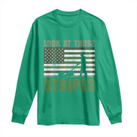 Funny Gardening Lawn Mower Long Sleeve Shirt Look At Those Stripes American Flag - Wonder Print Shop