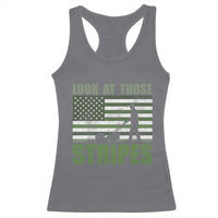 Funny Gardening Lawn Mower Racerback Tank Top Look At Those Stripes American Flag - Wonder Print Shop