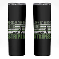 Funny Gardening Lawn Mower Skinny Tumbler Look At Those Stripes American Flag - Wonder Print Shop