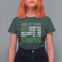 Funny Gardening Lawn Mower T Shirt For Women Look At Those Stripes American Flag - Wonder Print Shop