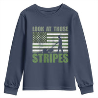 Funny Gardening Lawn Mower Youth Sweatshirt Look At Those Stripes American Flag - Wonder Print Shop