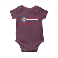 Nederland Holland Emblem Lion Vintage Dutch Flag Baby Onesie