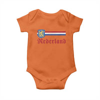 Nederland Holland Emblem Lion Vintage Dutch Flag Baby Onesie
