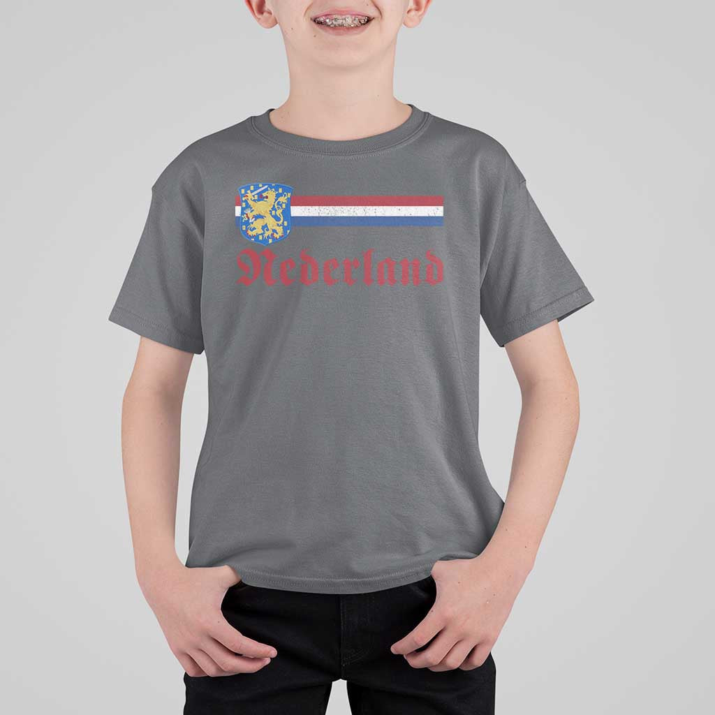 Nederland Holland Emblem Lion Vintage Dutch Flag T Shirt For Kid