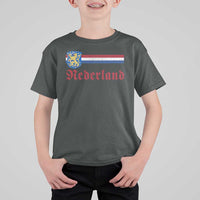 Nederland Holland Emblem Lion Vintage Dutch Flag T Shirt For Kid