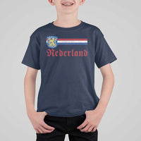 Nederland Holland Emblem Lion Vintage Dutch Flag T Shirt For Kid