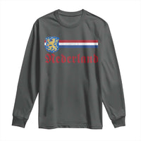 Nederland Holland Emblem Lion Vintage Dutch Flag Long Sleeve Shirt