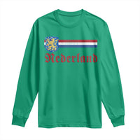 Nederland Holland Emblem Lion Vintage Dutch Flag Long Sleeve Shirt
