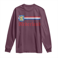 Nederland Holland Emblem Lion Vintage Dutch Flag Long Sleeve Shirt