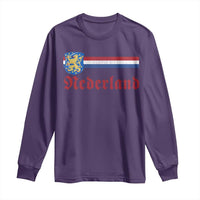 Nederland Holland Emblem Lion Vintage Dutch Flag Long Sleeve Shirt