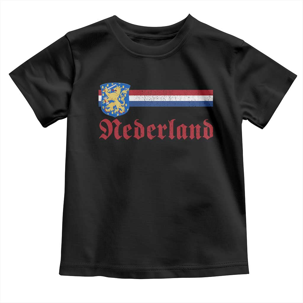 Nederland Holland Emblem Lion Vintage Dutch Flag Toddler T Shirt