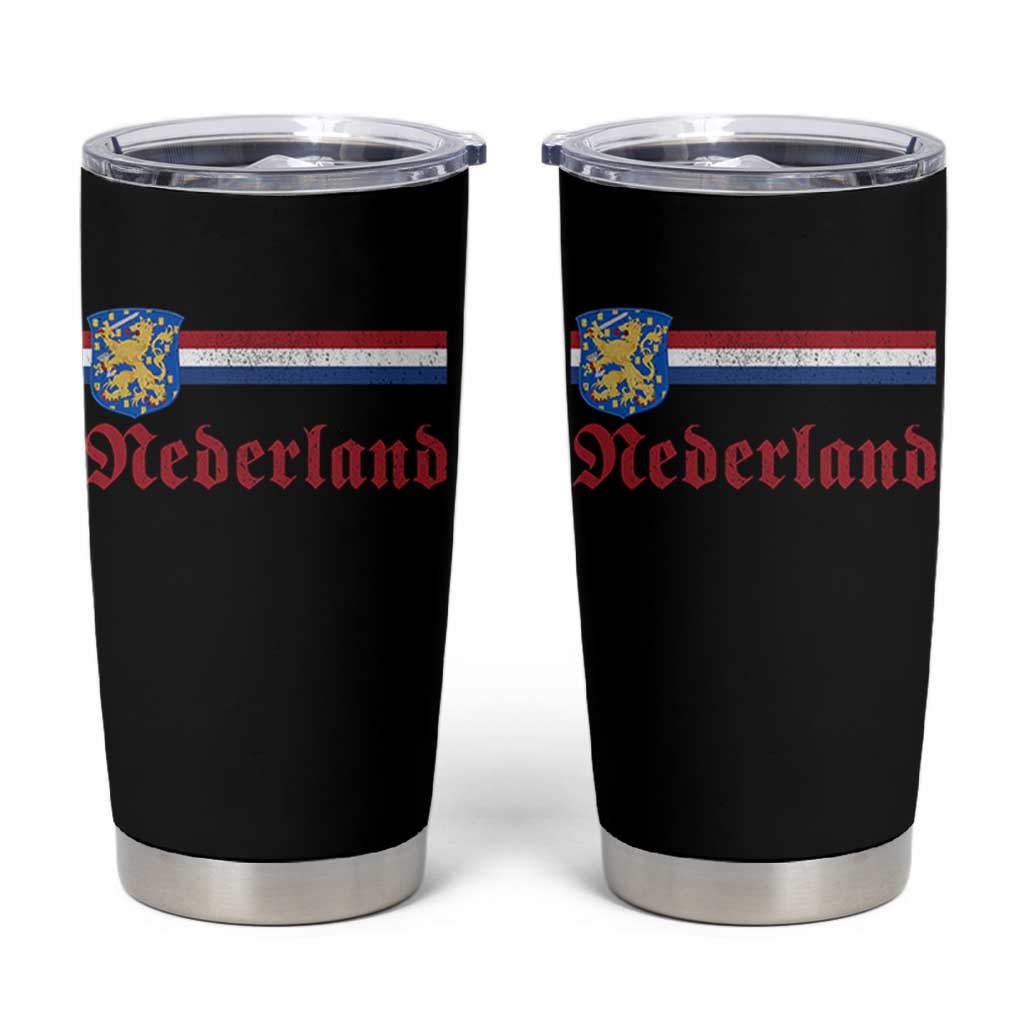 Nederland Holland Emblem Lion Vintage Dutch Flag Tumbler Cup