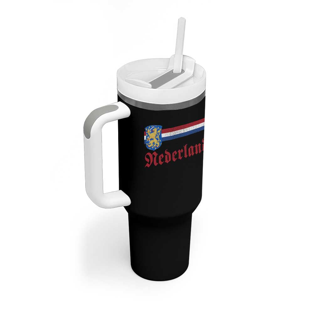 Nederland Holland Emblem Lion Vintage Dutch Flag Tumbler With Handle