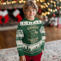 Funny BBQ Grilling Beer Lover Ugly Christmas Sweater I'm Just A Drinker With A Smoking Problem
