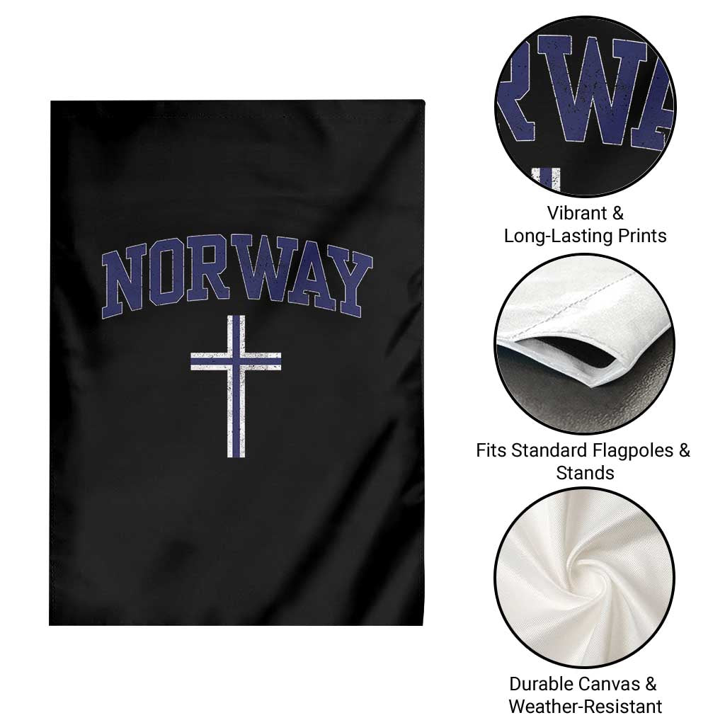 Norway Vintage Soccer Design The Nordic Cross Flag Garden Flag
