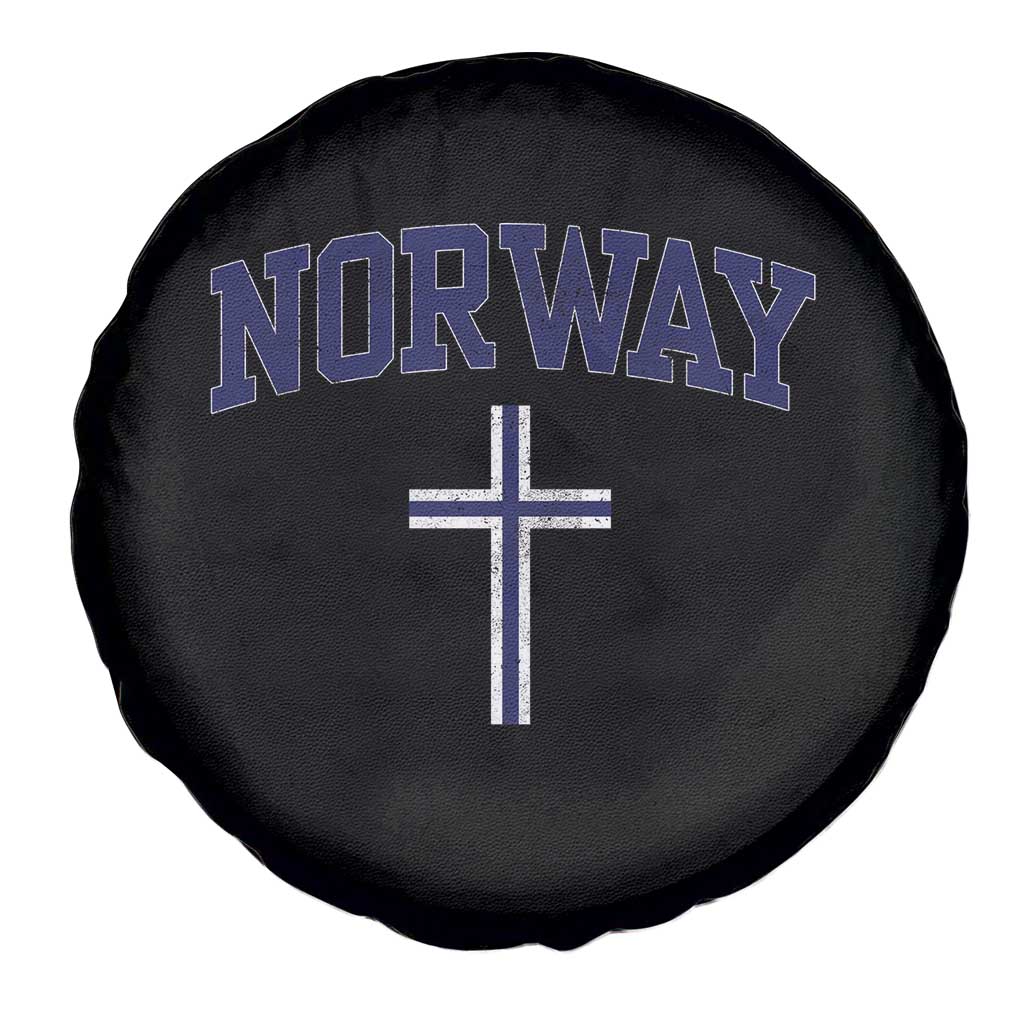 Norway Vintage Soccer Design The Nordic Cross Flag Spare Tire Cover
