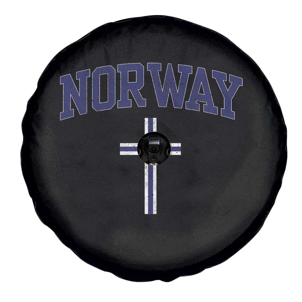 Norway Vintage Soccer Design The Nordic Cross Flag Spare Tire Cover