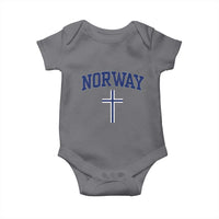 Norway Vintage Soccer Design The Nordic Cross Flag Baby Onesie