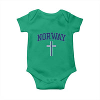 Norway Vintage Soccer Design The Nordic Cross Flag Baby Onesie