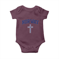 Norway Vintage Soccer Design The Nordic Cross Flag Baby Onesie