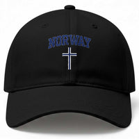 Norway Vintage Soccer Design The Nordic Cross Flag Baseball Cap