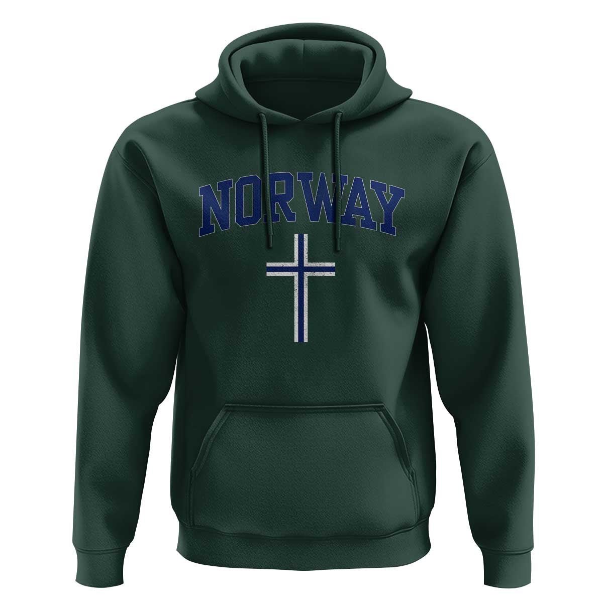 Norway Vintage Soccer Design The Nordic Cross Flag Hoodie