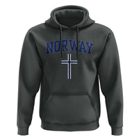 Norway Vintage Soccer Design The Nordic Cross Flag Hoodie