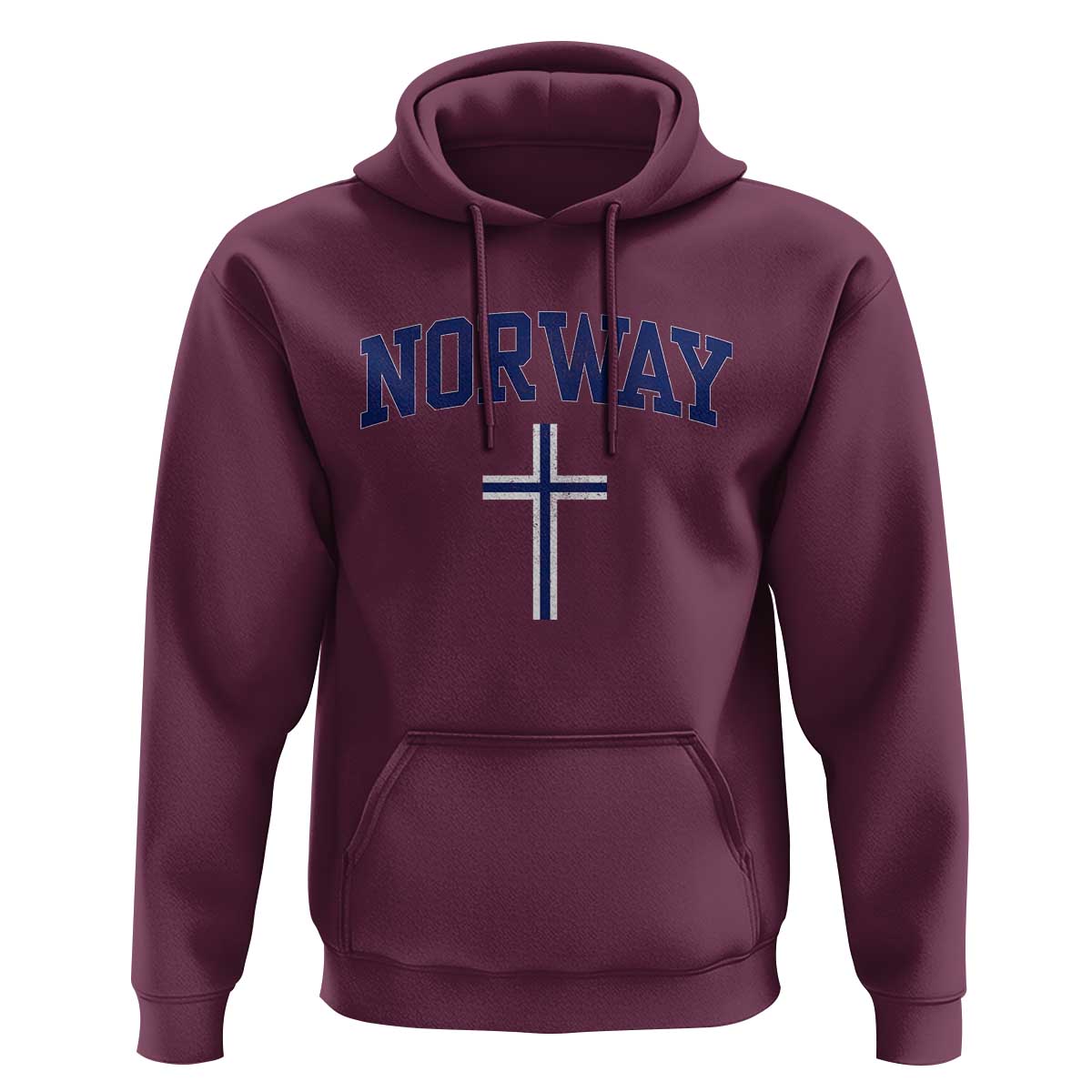 Norway Vintage Soccer Design The Nordic Cross Flag Hoodie