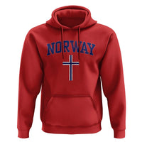 Norway Vintage Soccer Design The Nordic Cross Flag Hoodie