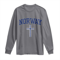Norway Vintage Soccer Design The Nordic Cross Flag Long Sleeve Shirt