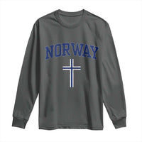 Norway Vintage Soccer Design The Nordic Cross Flag Long Sleeve Shirt