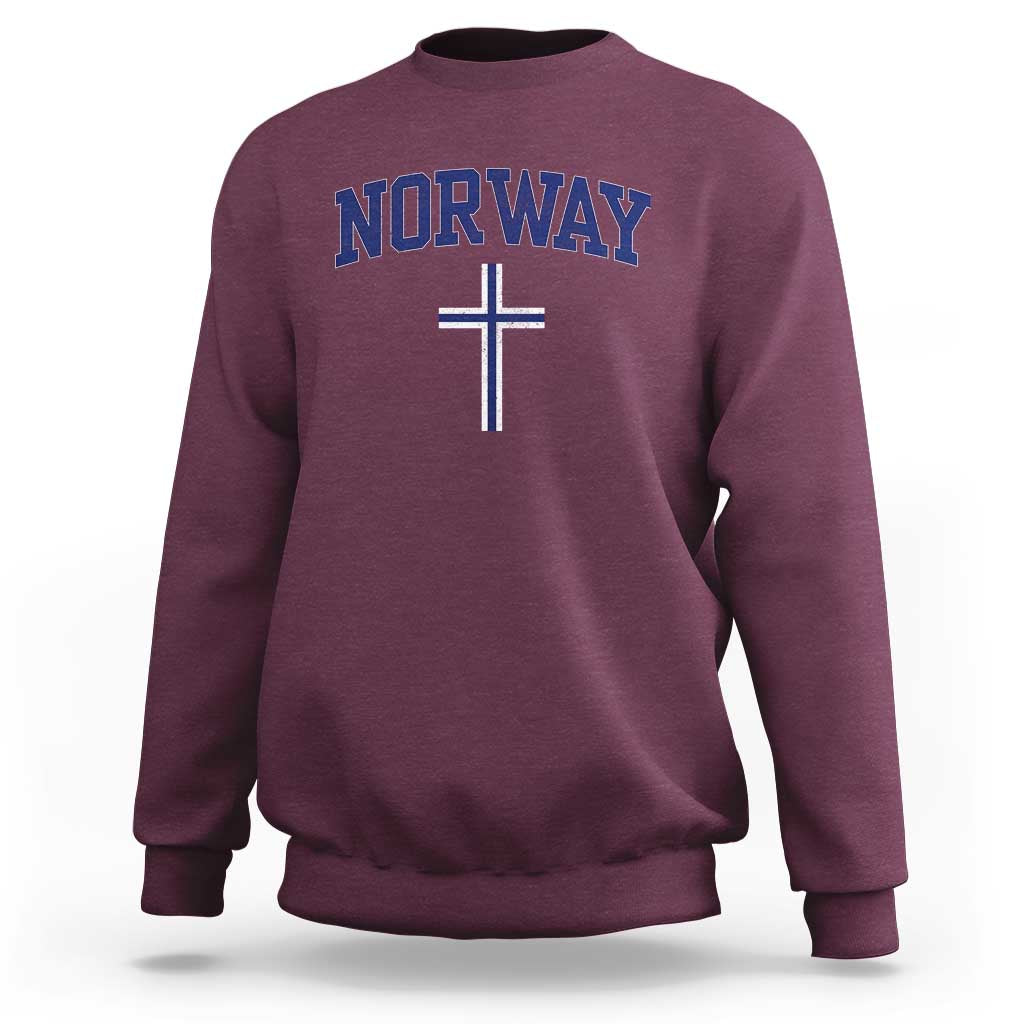 Norway Vintage Soccer Design The Nordic Cross Flag Sweatshirt