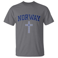 Norway Vintage Soccer Design The Nordic Cross Flag T Shirt