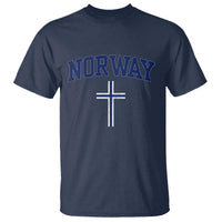 Norway Vintage Soccer Design The Nordic Cross Flag T Shirt