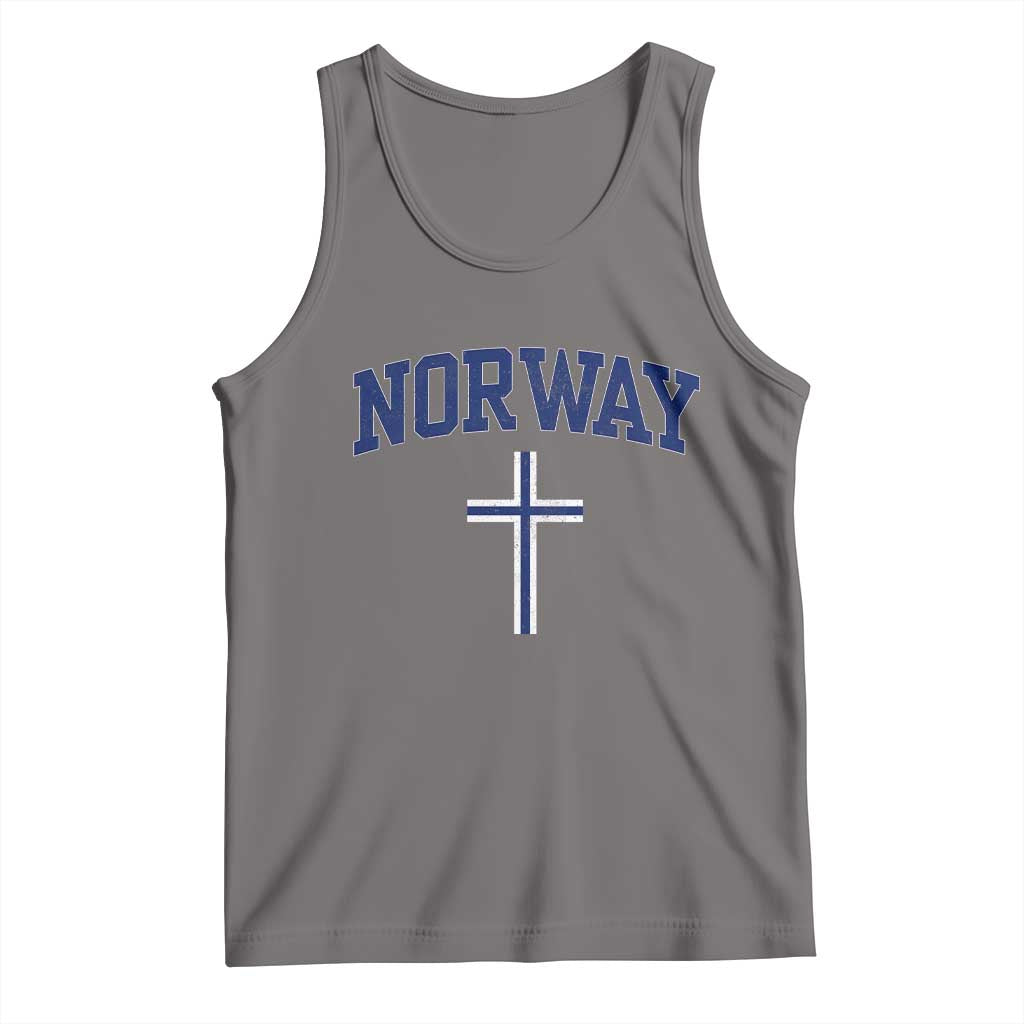 Norway Vintage Soccer Design The Nordic Cross Flag Tank Top