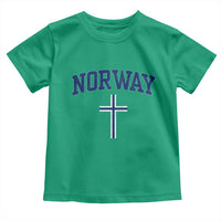 Norway Vintage Soccer Design The Nordic Cross Flag Toddler T Shirt