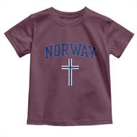 Norway Vintage Soccer Design The Nordic Cross Flag Toddler T Shirt