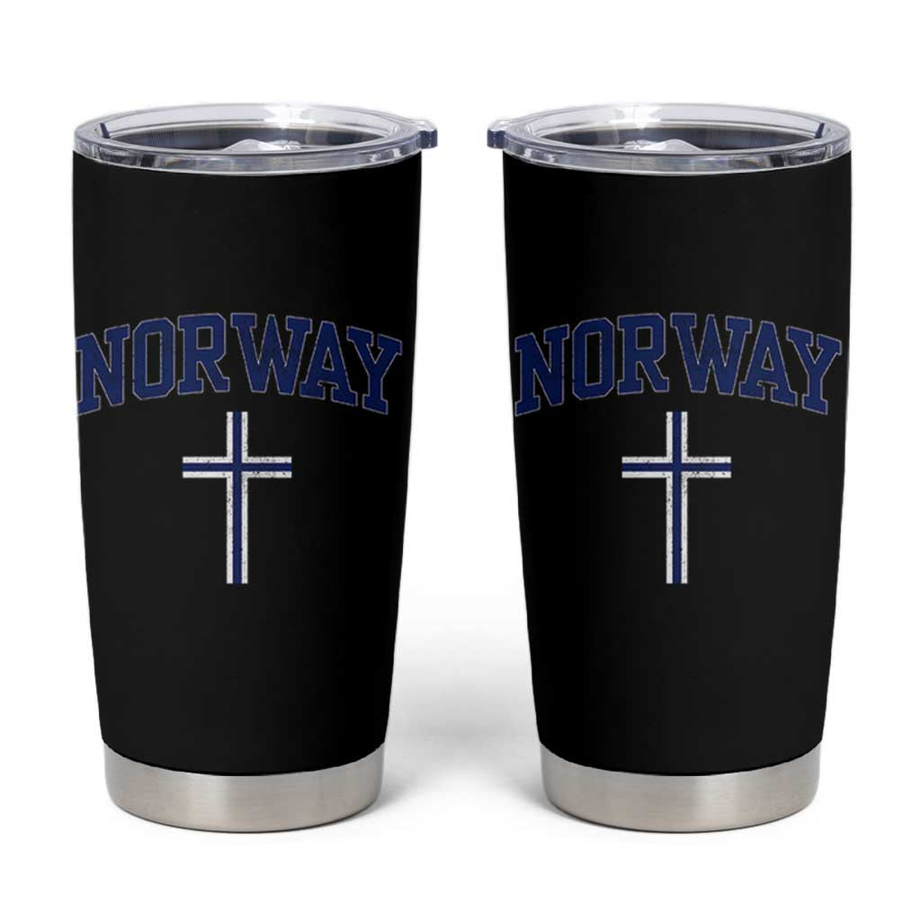 Norway Vintage Soccer Design The Nordic Cross Flag Tumbler Cup