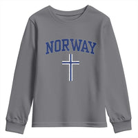 Norway Vintage Soccer Design The Nordic Cross Flag Youth Sweatshirt