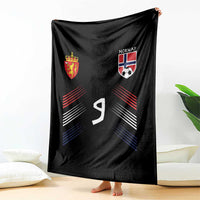 Norway Football Crest Jersey Style Throw Blanket Number 9 Viking Athletic for Soccer Fan